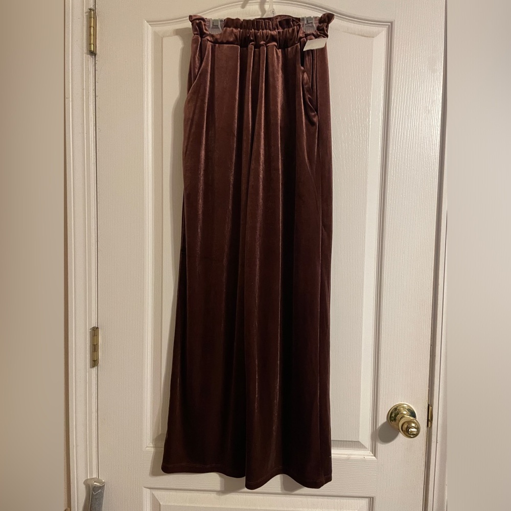 Treasure & Bond Chocolate Wide Leg Pants